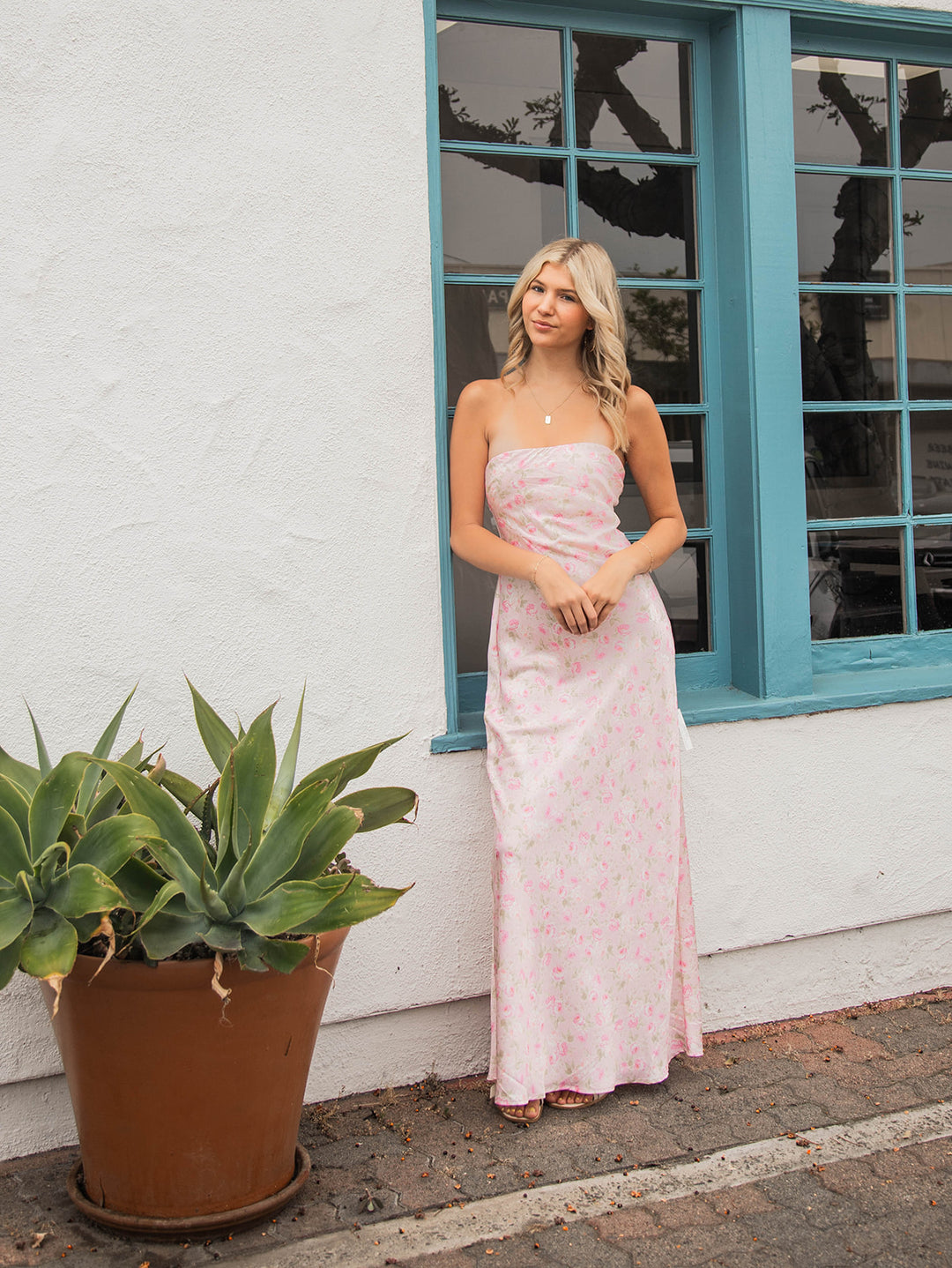 for Love & Lemons Carla Maxi Dress | Pink/Floral | Size Xs