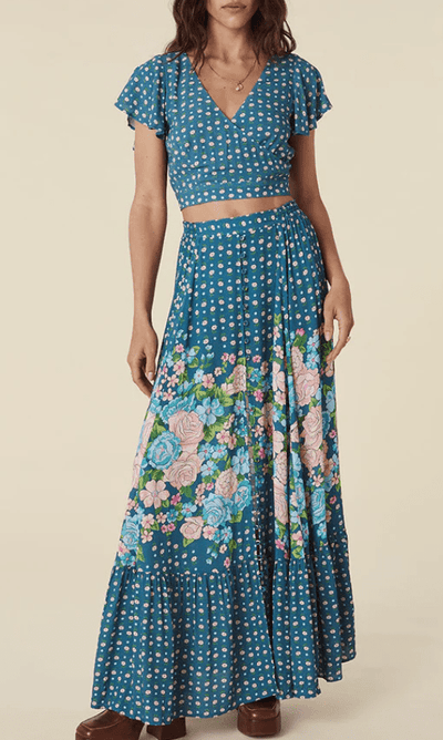 YELLOW ROSE MAXI SKIRT by Spell