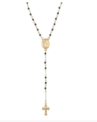 Get Miley Cyrus's 17" Panama Rosary Necklace by Delicate Raymond