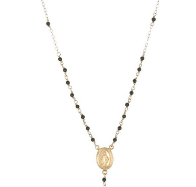 Get Miley Cyrus's 17" Panama Rosary Necklace by Delicate Raymond