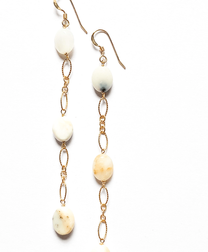 Moss Opal Earrings by Delicate Raymond