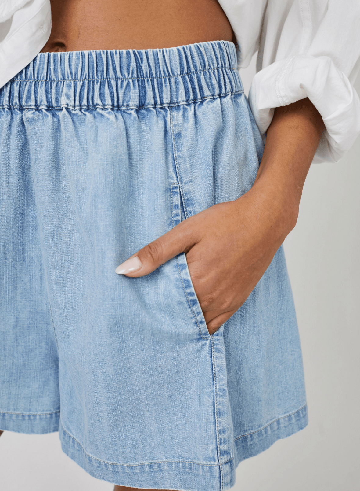 GET FREE CHAMBRAY PULL ON by Free People