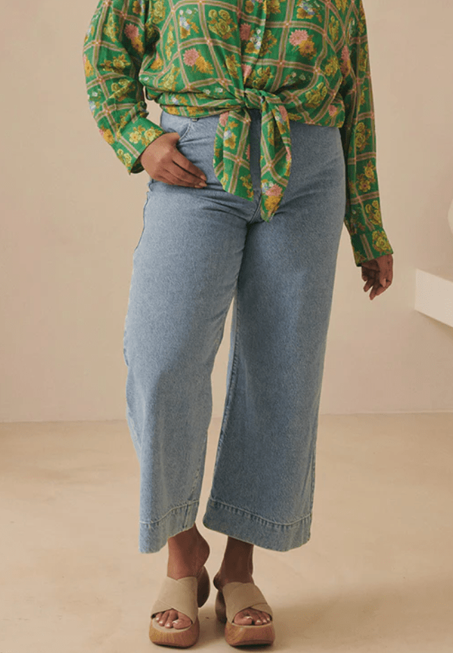 Classic Denim Cropped Jeans by Spell the Gypsy