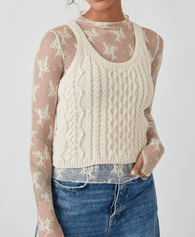 HIGH TIDE CABLE TANK by Free People