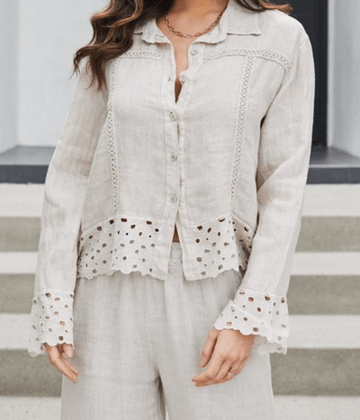 Emma Embroidered Button Down