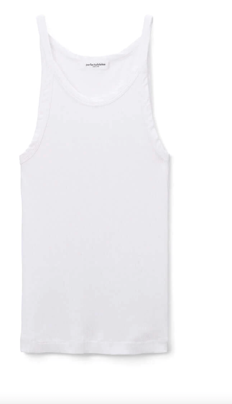 Annie Recycled Cotton Rib Tank by Perfect White Tee