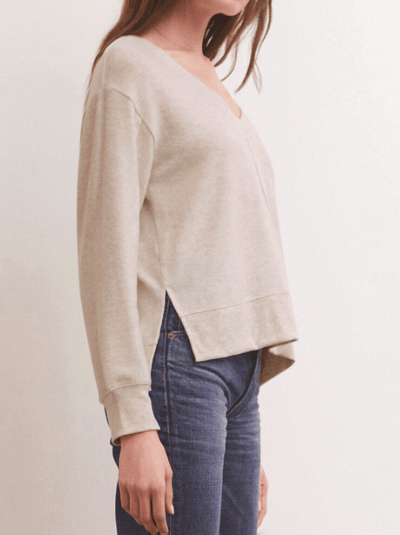 Wilder Cloud V-Neck Long Sleeve Top by Z Supply