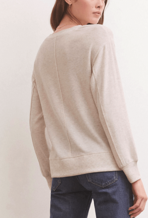 Wilder Cloud V-Neck Long Sleeve Top by Z Supply