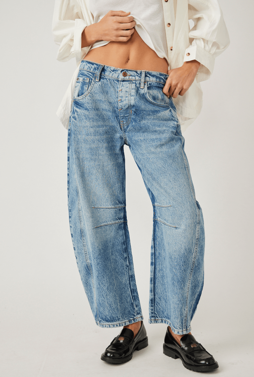 LUCKY YOU MID RISE BARREL by Free People