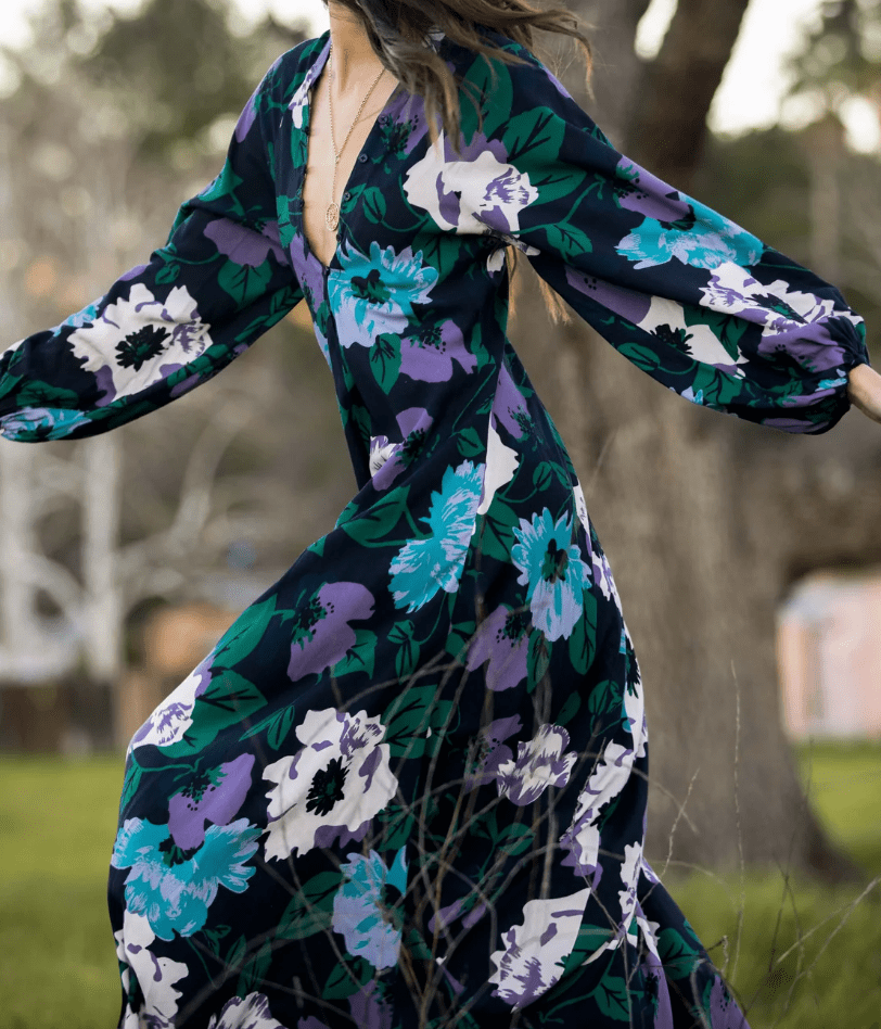 Harmony Maxi Dress by Jen's Pirate Booty M / Twlight by 75 Degrees and Fuzzy
