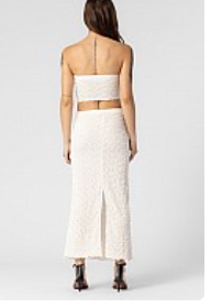 Textured Cotton Set with Maxi Skirt