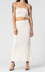 Textured Cotton Set with Tube Top