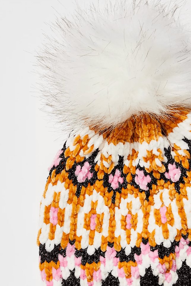 CHALET FAIRISLE POM BEANIE by Free People – 75° & Fuzzy display picture 1