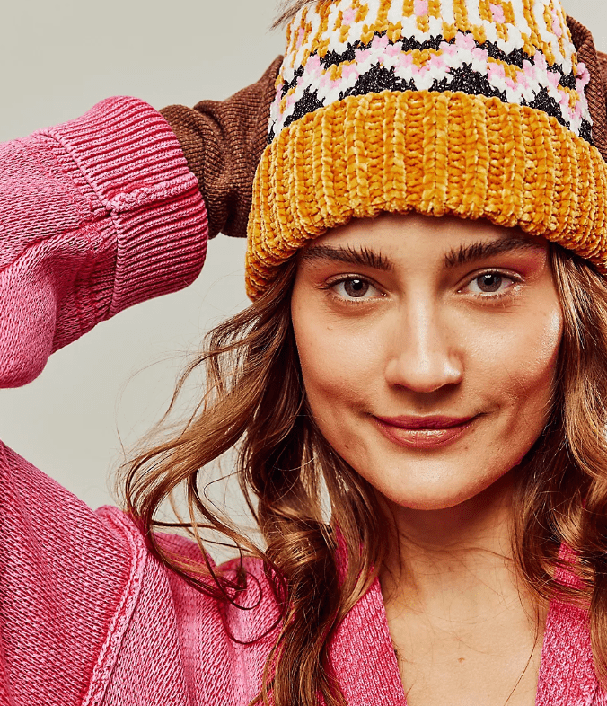 CHALET FAIRISLE POM BEANIE by Free People