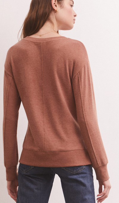 Wilder Cloud V-Neck Long Sleeve Top by Z Supply