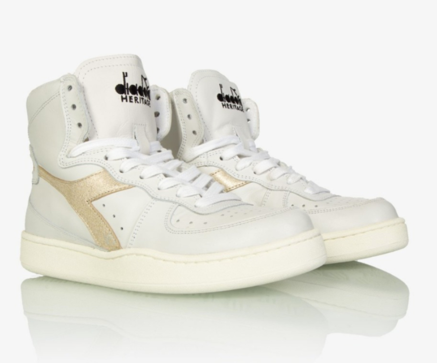 Diadora Heritage  Mi Basket Used White/Gold