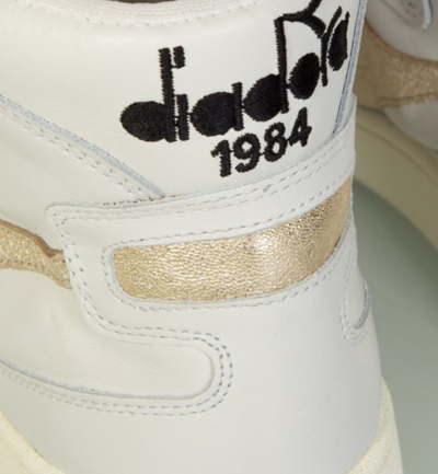 Diadora Heritage  Mi Basket Used White/Gold