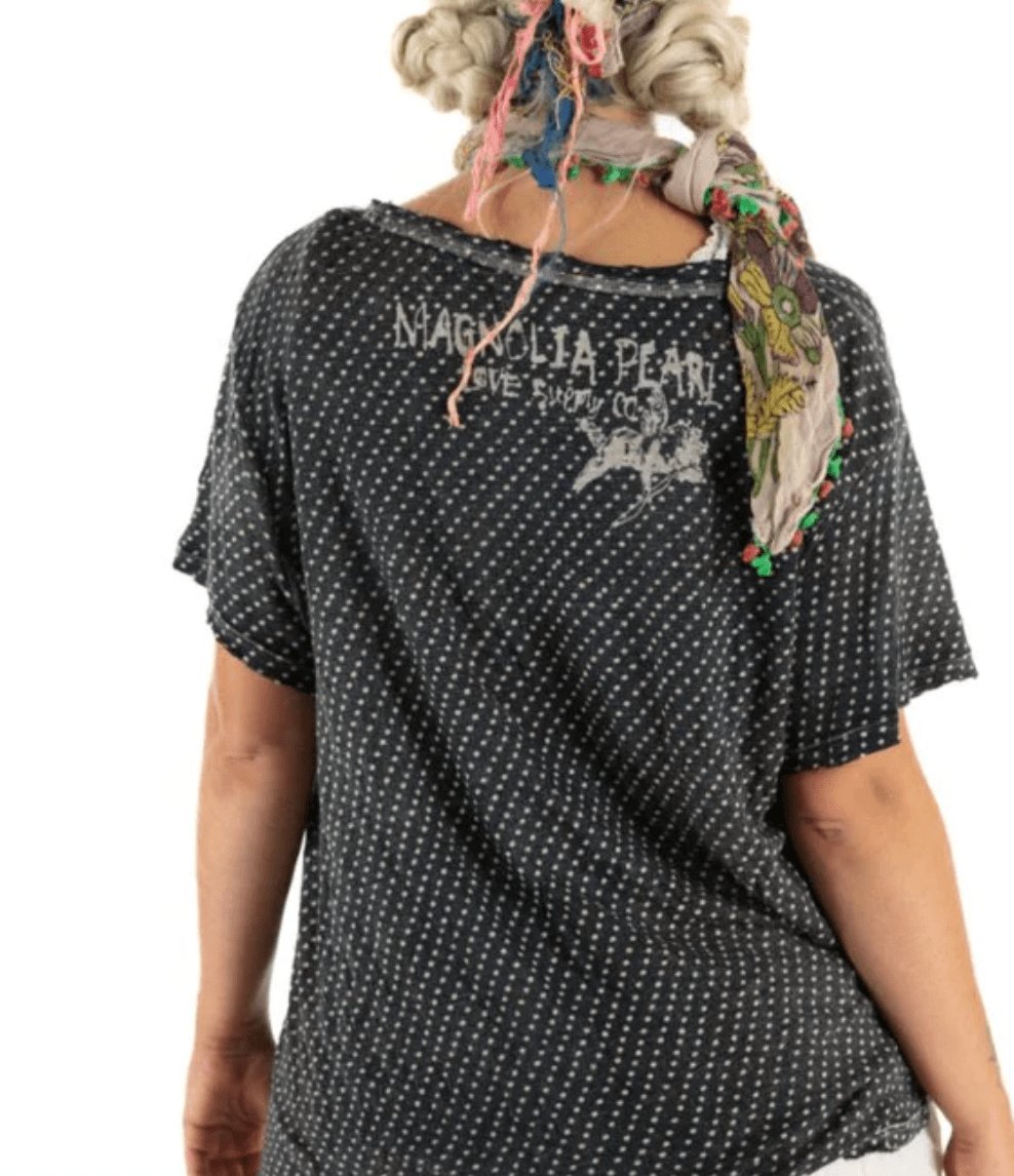 Linen Dot Print T 1477 by Magnolia Pearl