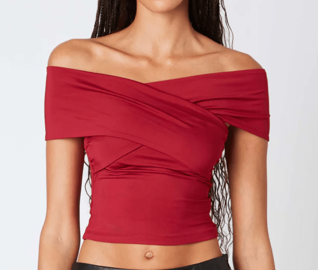 Criss Cross Off The Shoulder Top by 75