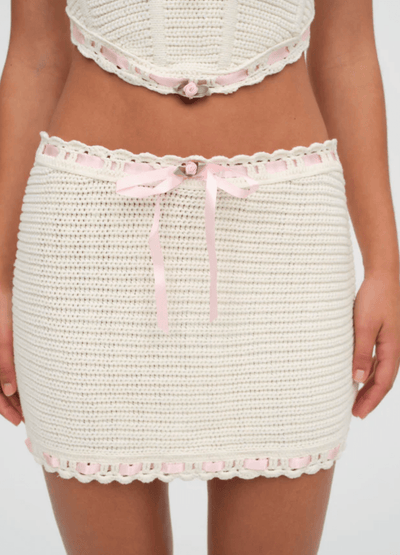 Kelsey Crochet Mini Skirt by for Love & Lemons