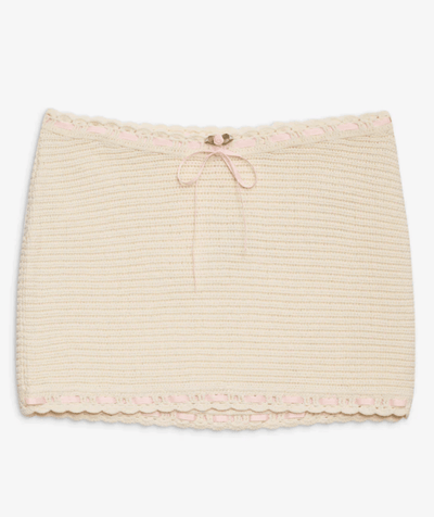 Kelsey Crochet Mini Skirt by for Love & Lemons