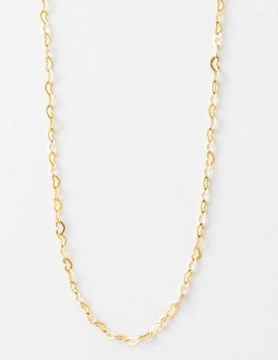 Golden Shores Heart Chain Necklace by Delicate Raymond