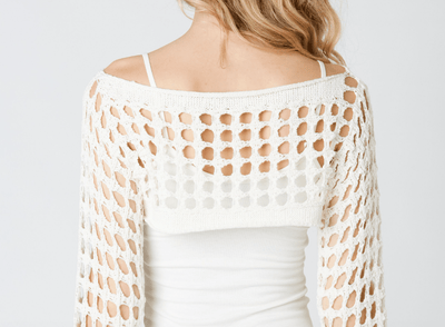 Hollow Out Crochet Knit Crop Top by 75