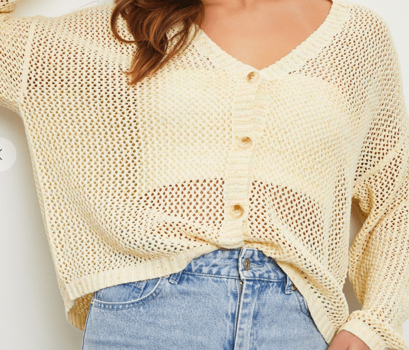 Crochet Hollow Knit Top by 75