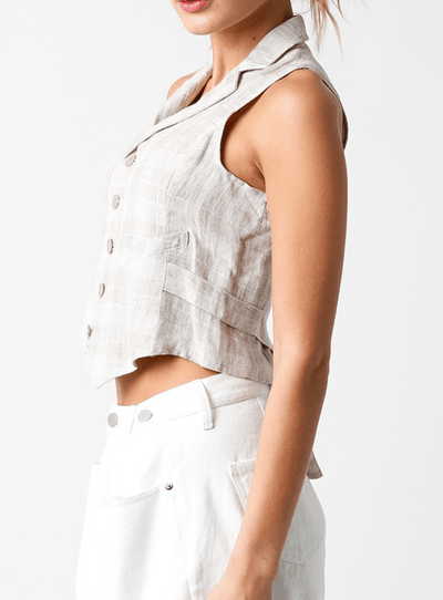 Encinitas Breeze Linen Mini Vest by 75