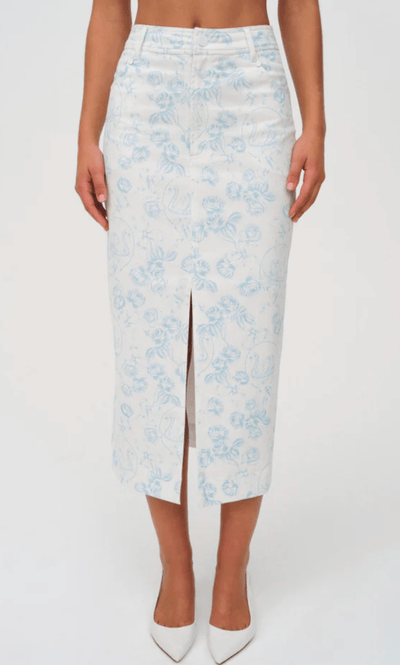 Chantal Denim Midi Skirt by for Love & Lemons