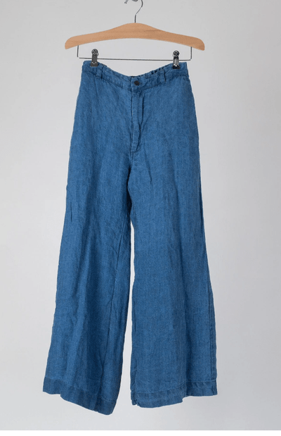 Polly - Indigo Linen Twill Pants by CP Shades