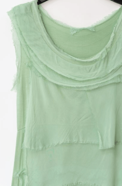 Malibu Mist Layered Maxi: Layered Silk Maxi Dress 60212