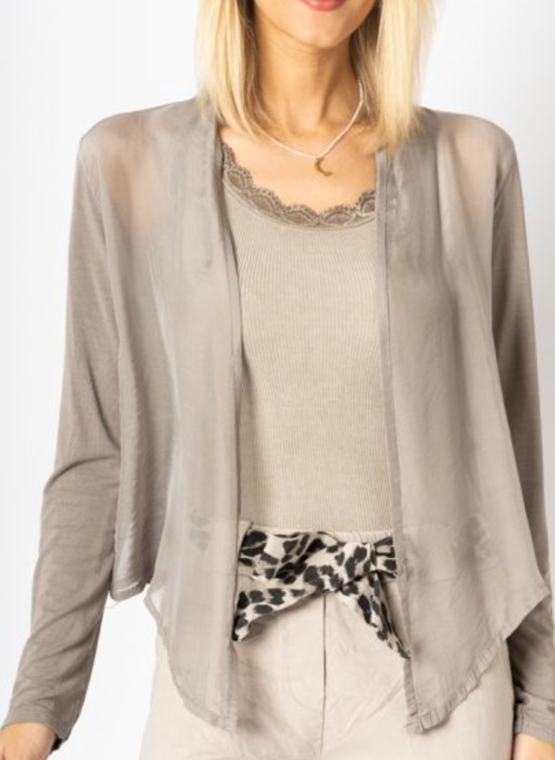 Laguna Sheer Silk Cardigan: Open Silk Cardigan