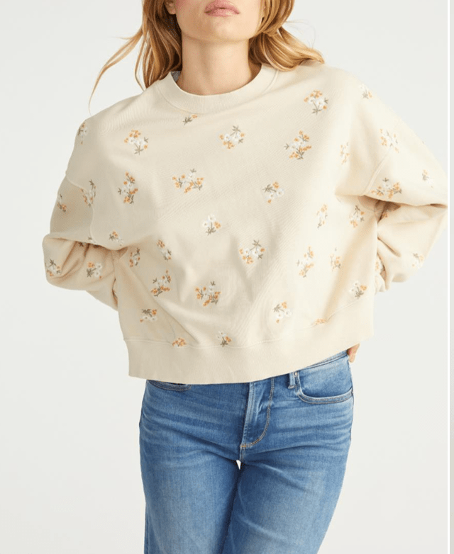 Golden Hour Blossom Sweatshirt: Teddy X Provence by Driftwood