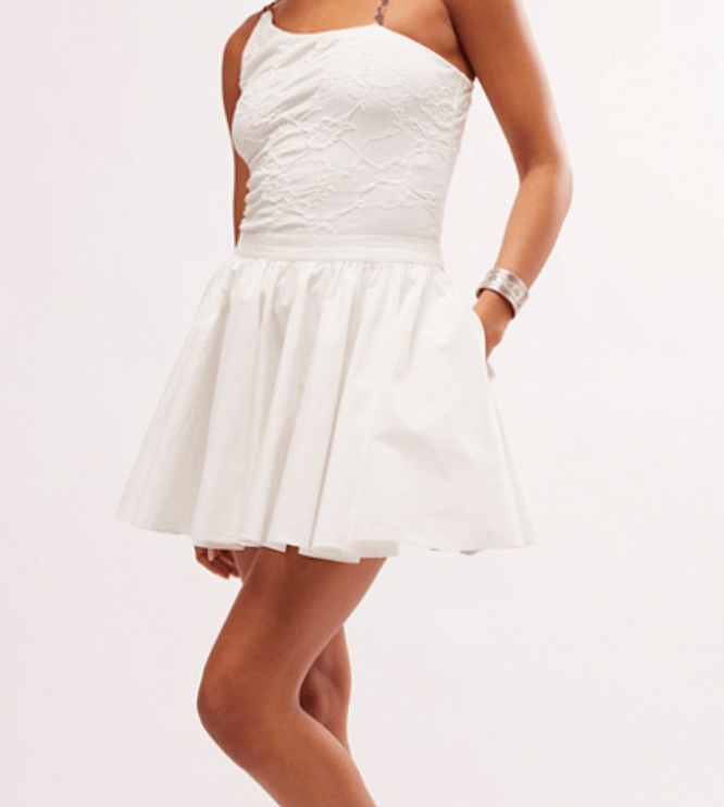 free people gaia mini dress Free People Gaia Skirt Optic White / M