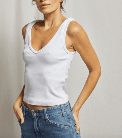 Maria: Structured Rib Bra Friendly by Perfect White Tee