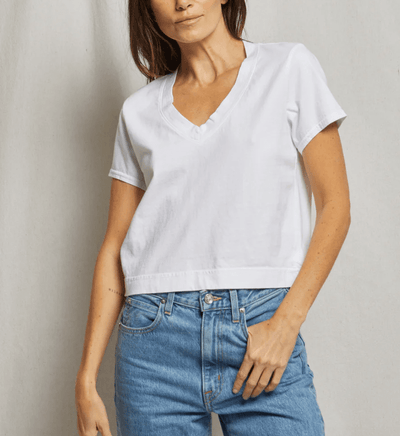 Frankie: Ringspun Cotton V-Neck Tee by Perfect White Tee