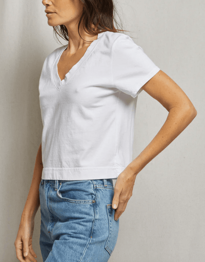 Frankie: Ringspun Cotton V-Neck Tee by Perfect White Tee