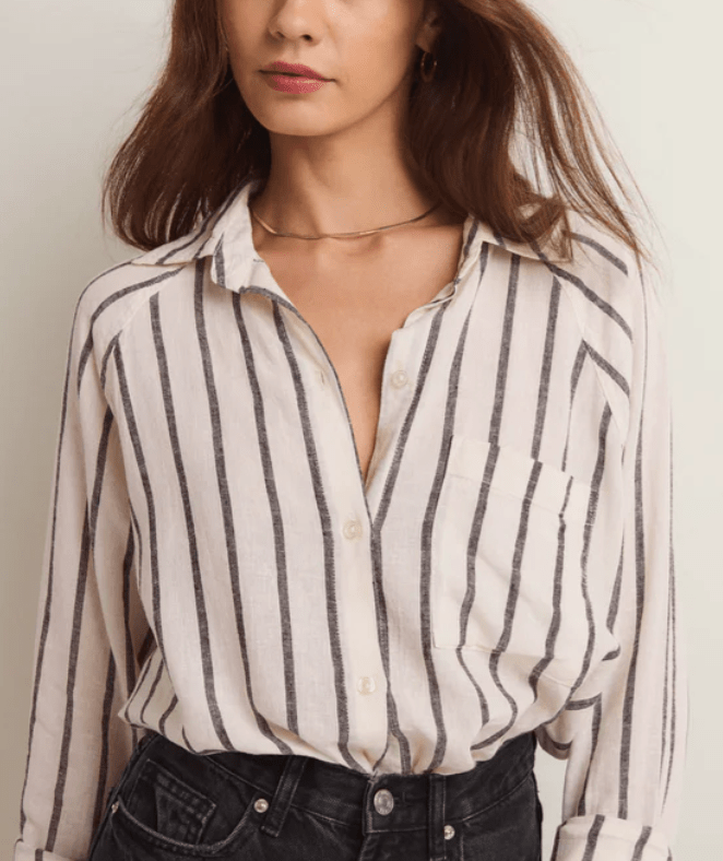 PERFECT LINEN STRIPE TOP by Z Supply