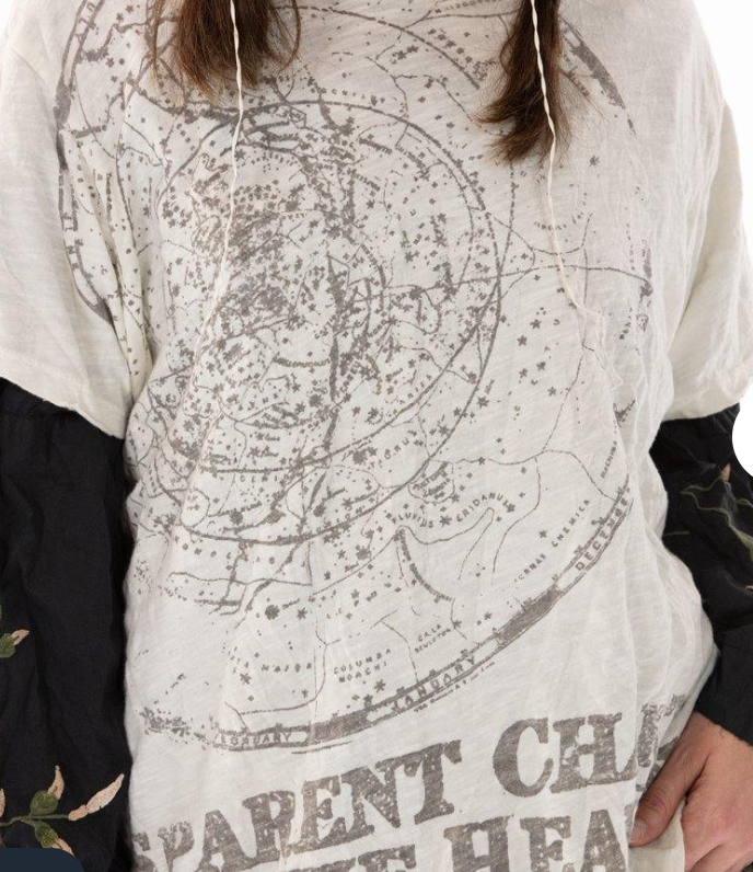 Cotton Jersey Chart of the Heavens T 958 by Magnolia Pearl