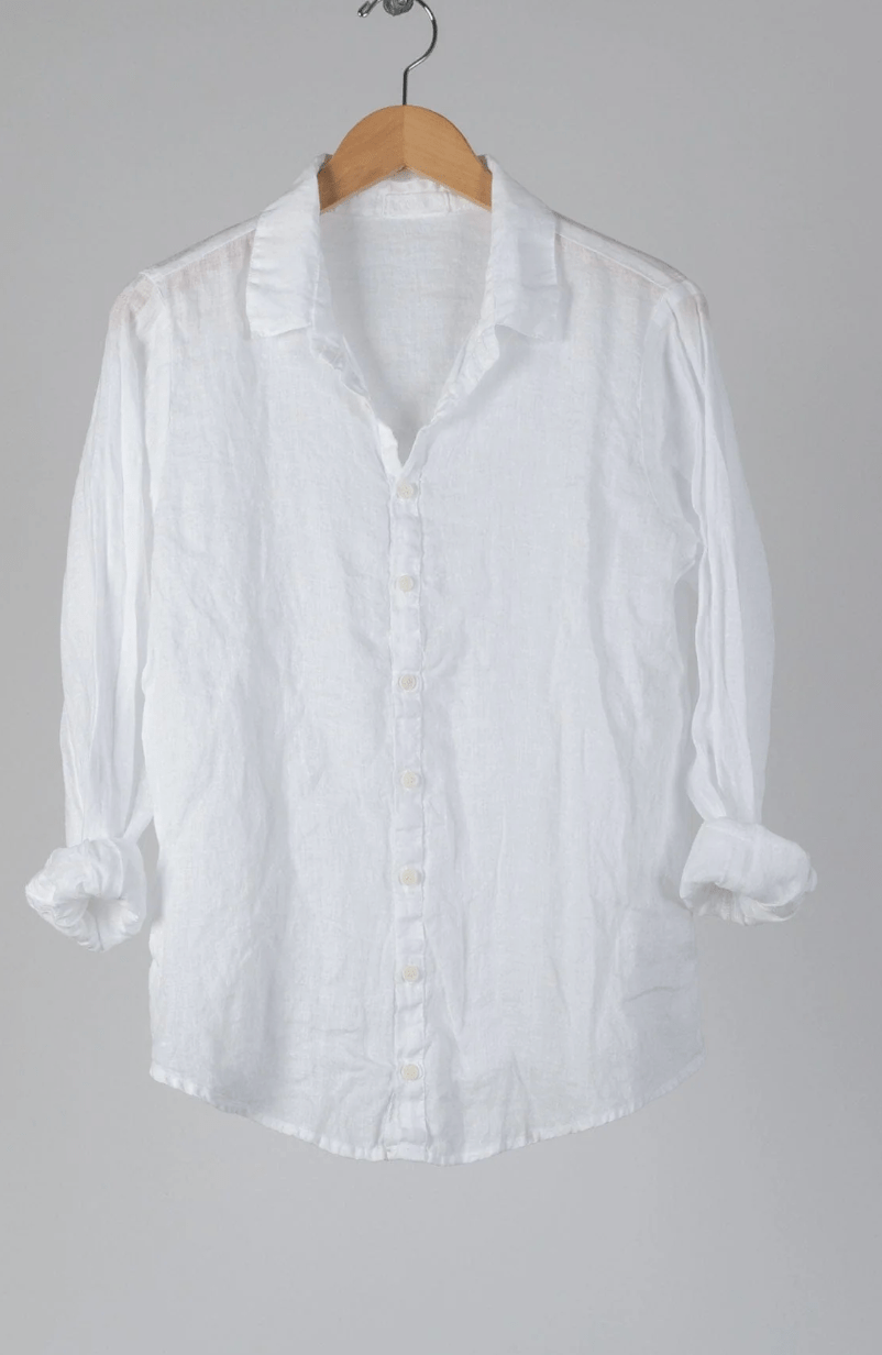 Romy Yarn Dyed Linen Button Up by CP Shades