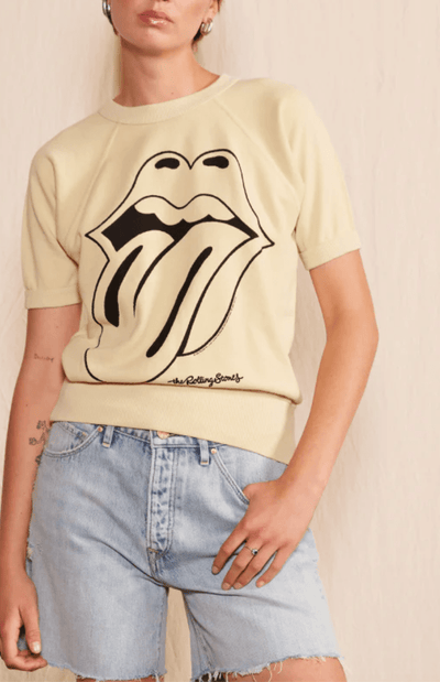 Rolling Stones Ivory Raglan Tee