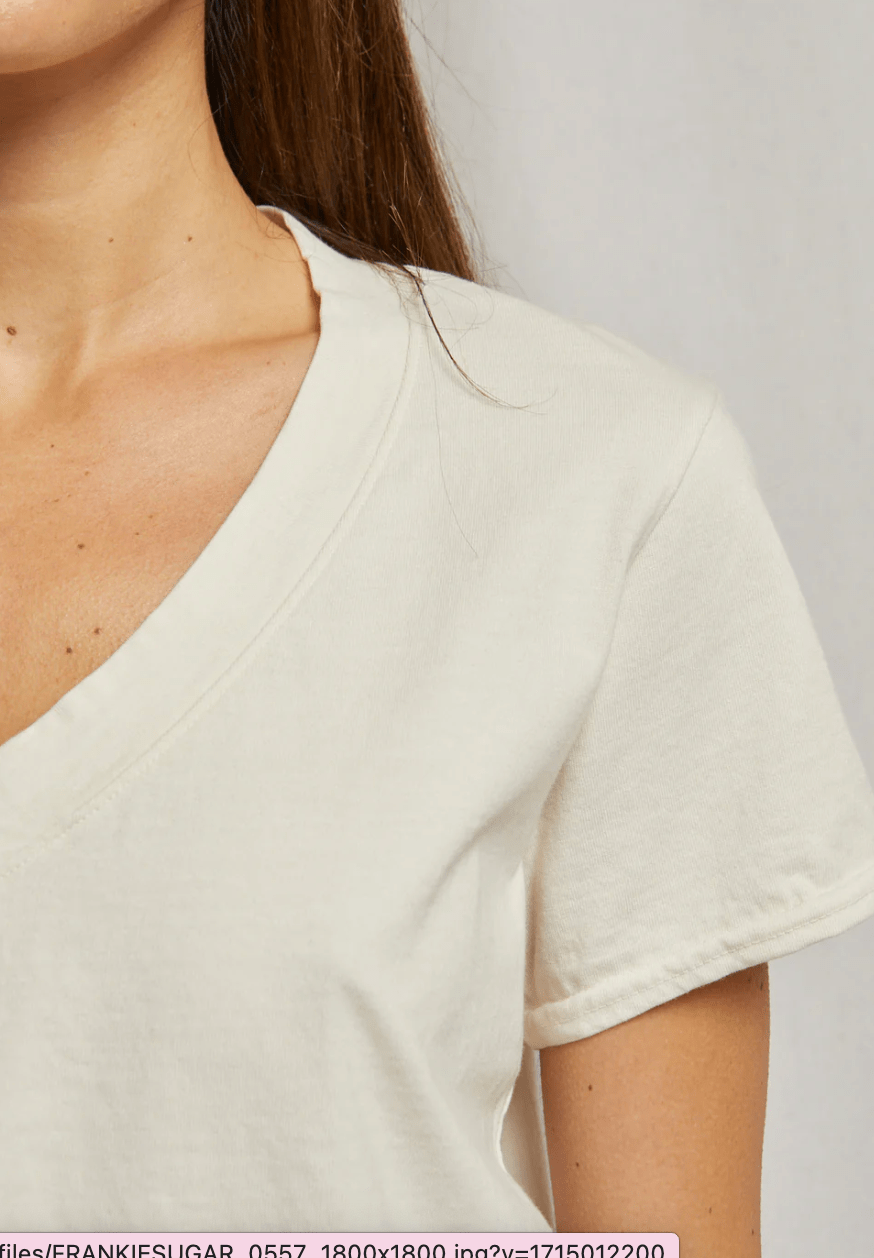 Frankie: Ringspun Cotton V-Neck Tee by Perfect White Tee