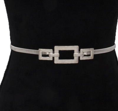 METAL RECTANGLE CHAIN STRETCH BELT by 75