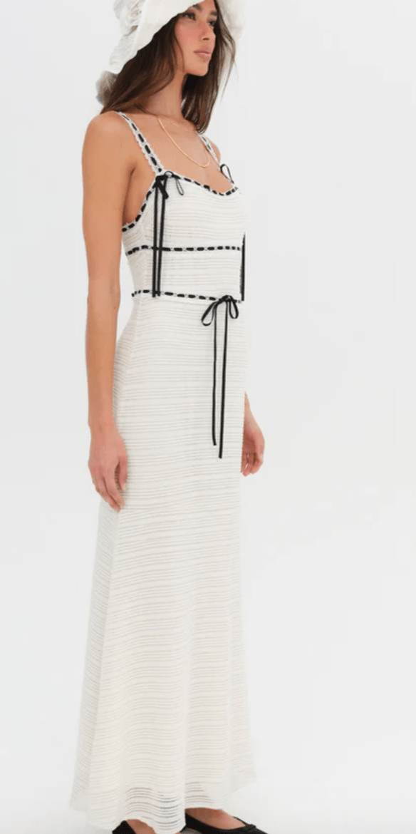 for Love & Lemons Mayfair Maxi Dress | White | Size L