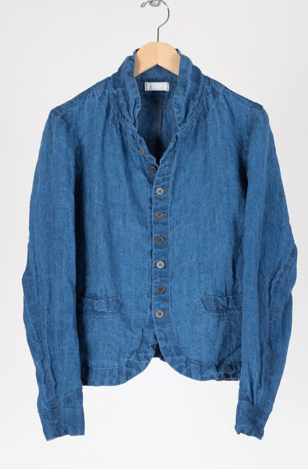 Dree Jacket - Indigo Linen Twill – 75° & Fuzzy