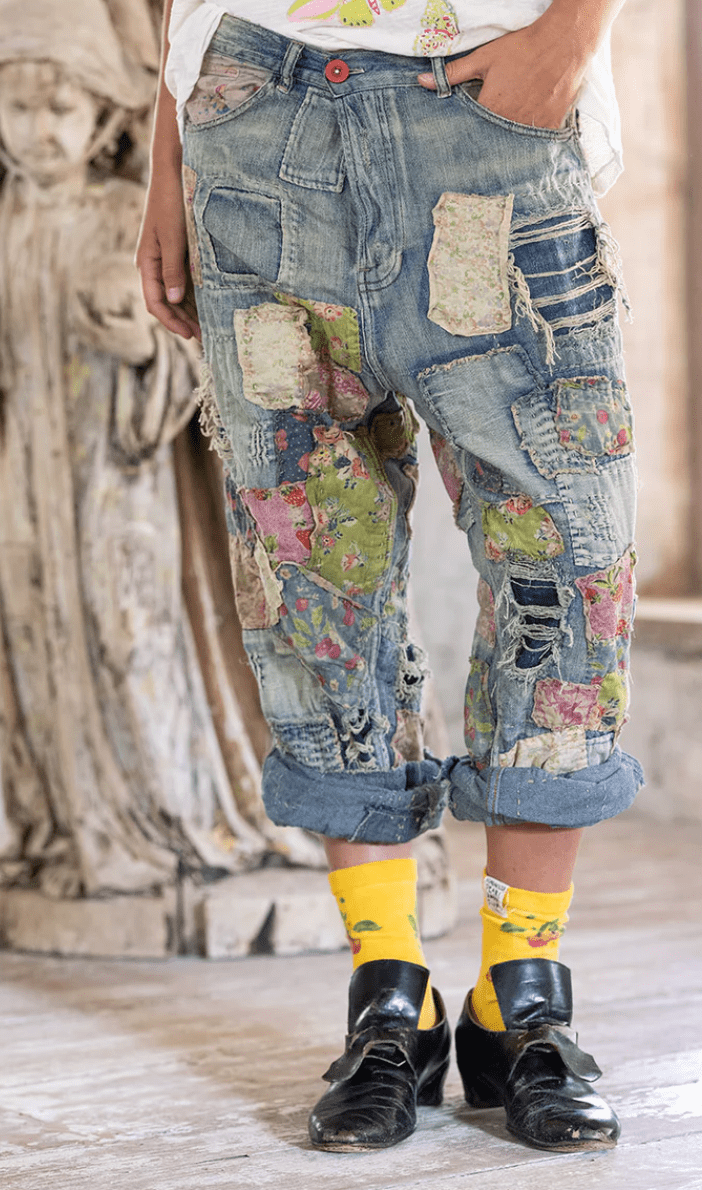Heavily Patched Miner Denims 546 by Magnolia Pearl