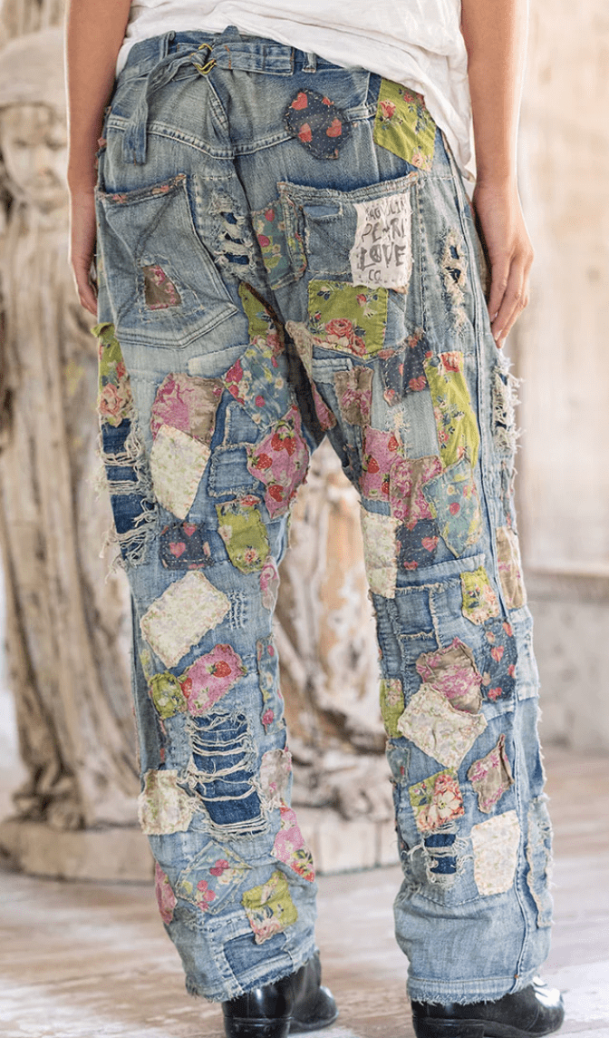 Heavily Patched Miner Denims 546 by Magnolia Pearl