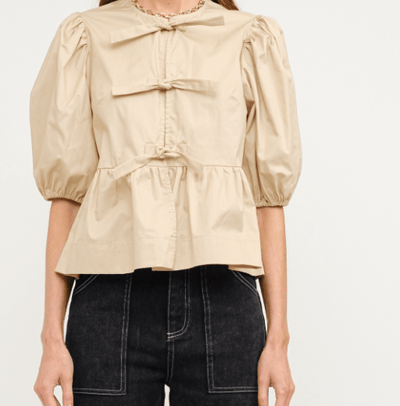 Seaside Breeze Cotton Poplin Blouse by 75