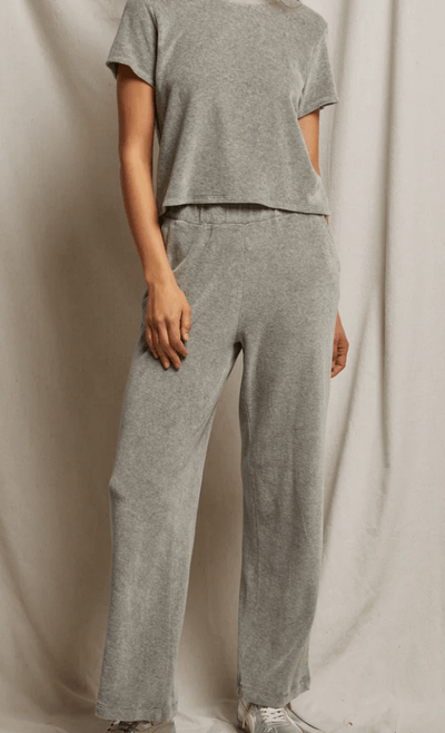 Holly Velour Wide Leg Sweatpant by Perfect White Tee
